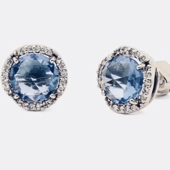 Kate Spade that sparkle stud silver sapphire blue